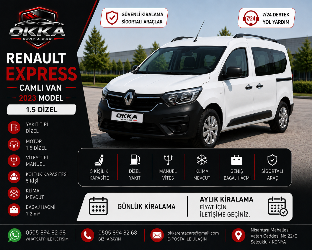 Renault Express Camlı Van 1.5 Renault